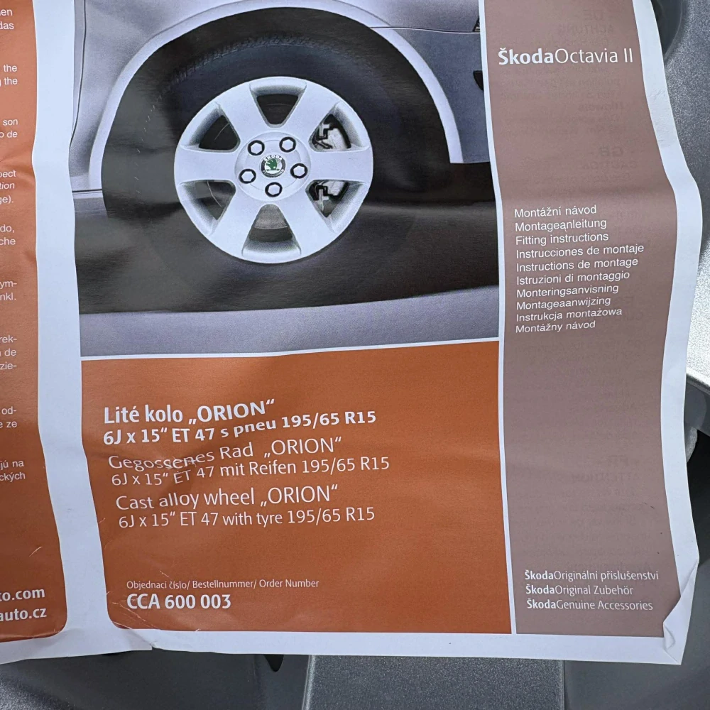 NOVÁ ALU KOLA VW GOLF 15"
