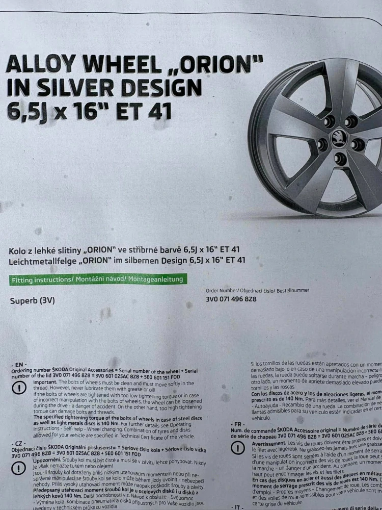 NOVÁ ALU KOLA SEAT LEON ATECA ALHAMBRA 16" DPH